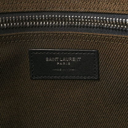 Saint Laurent Linen Calfskin Rive Gauche Tote Khaki 6 of 10
