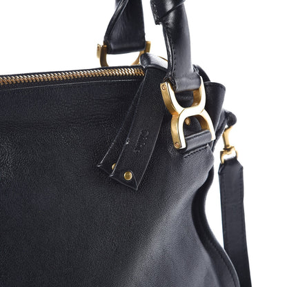Chloe Calfskin Studded Medium Marcie Satchel Black 9 of 11