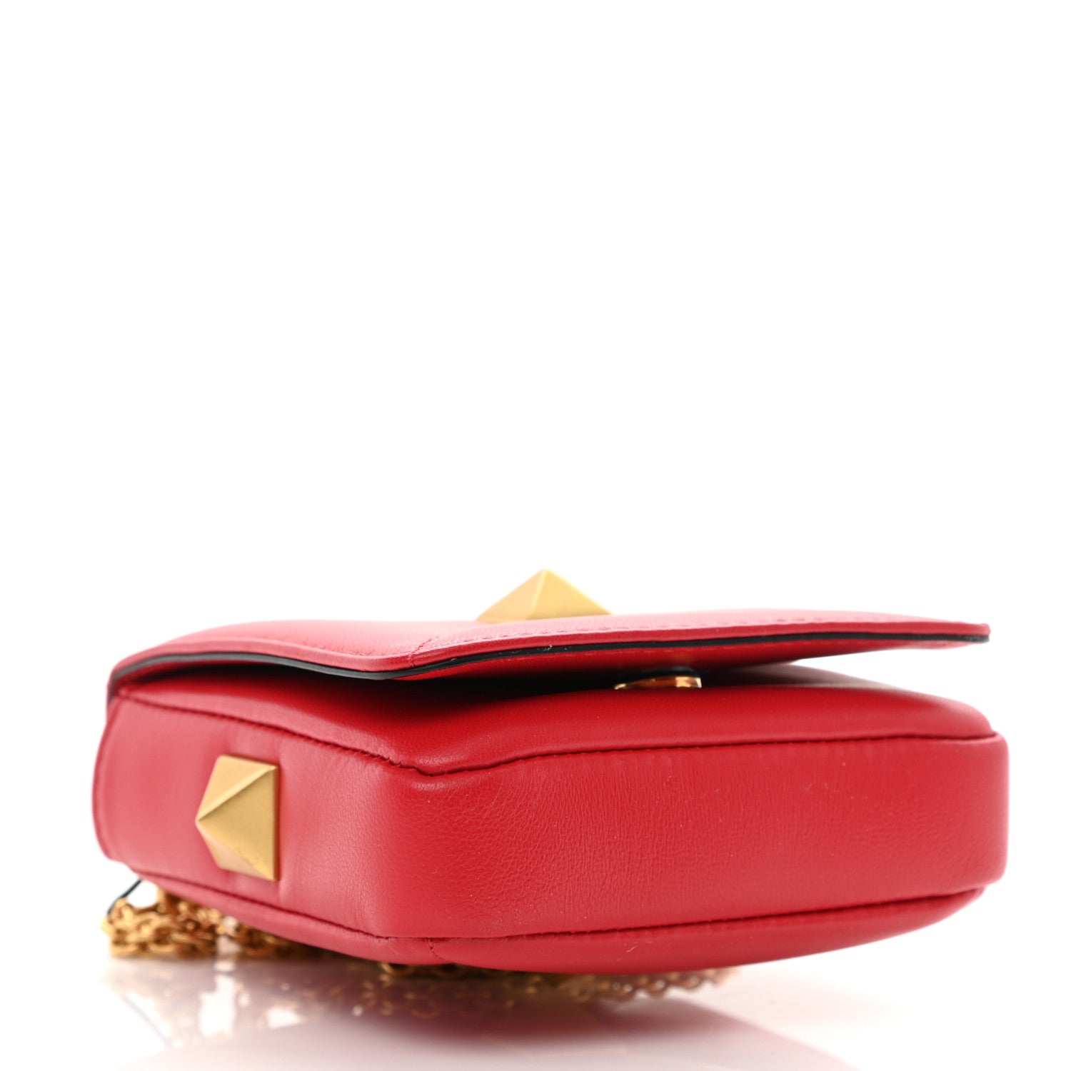 Valentino Garavani Nappa Mini Roman Stud Chain Bag Rouge Pur 4 of 7