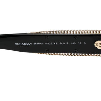 Chanel Acetate Oval Sunglasses 5515-A Black 5 of 9