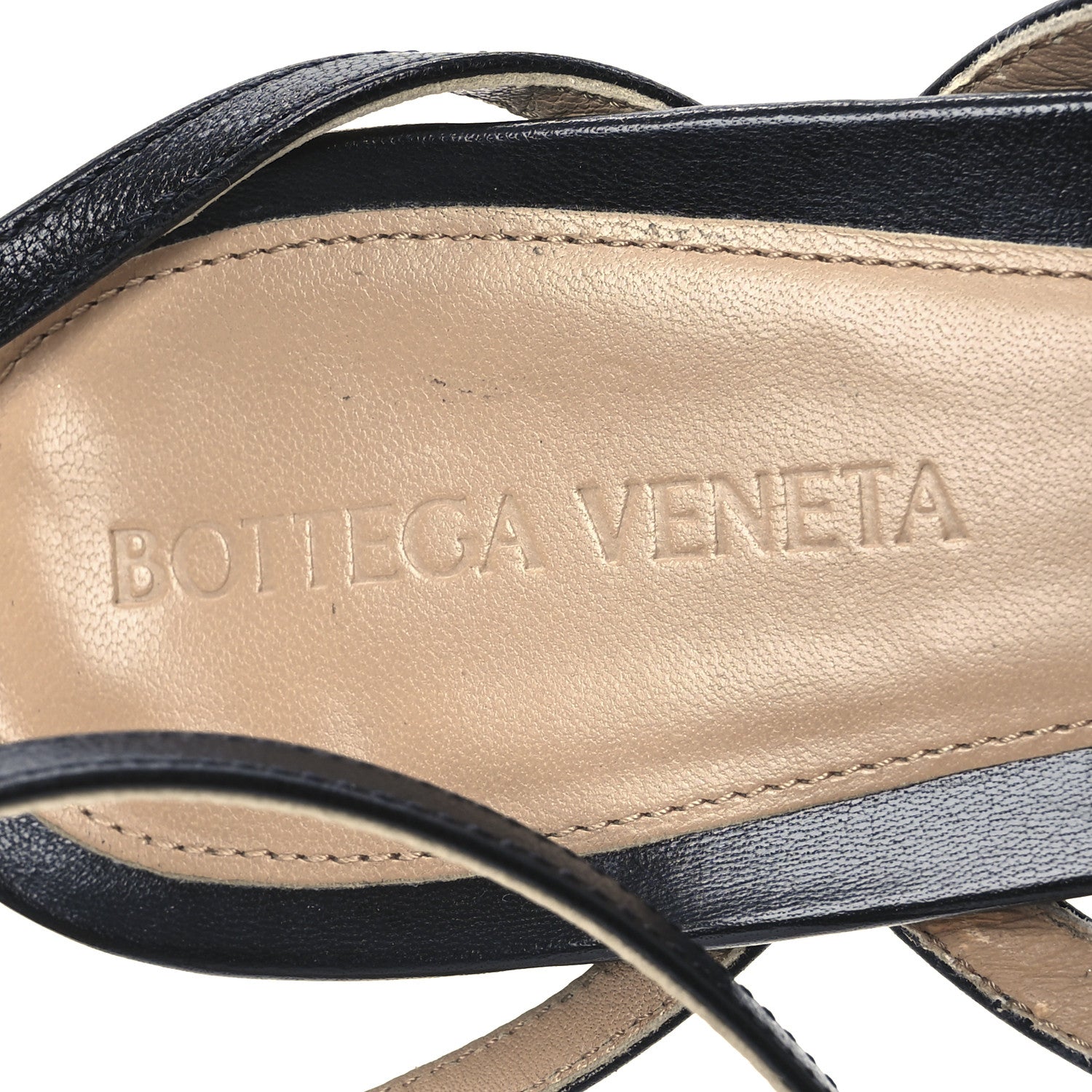 Bottega Veneta Lambskin Stretch Multi Strap 35mm Sandals 41 Black 9 of 14