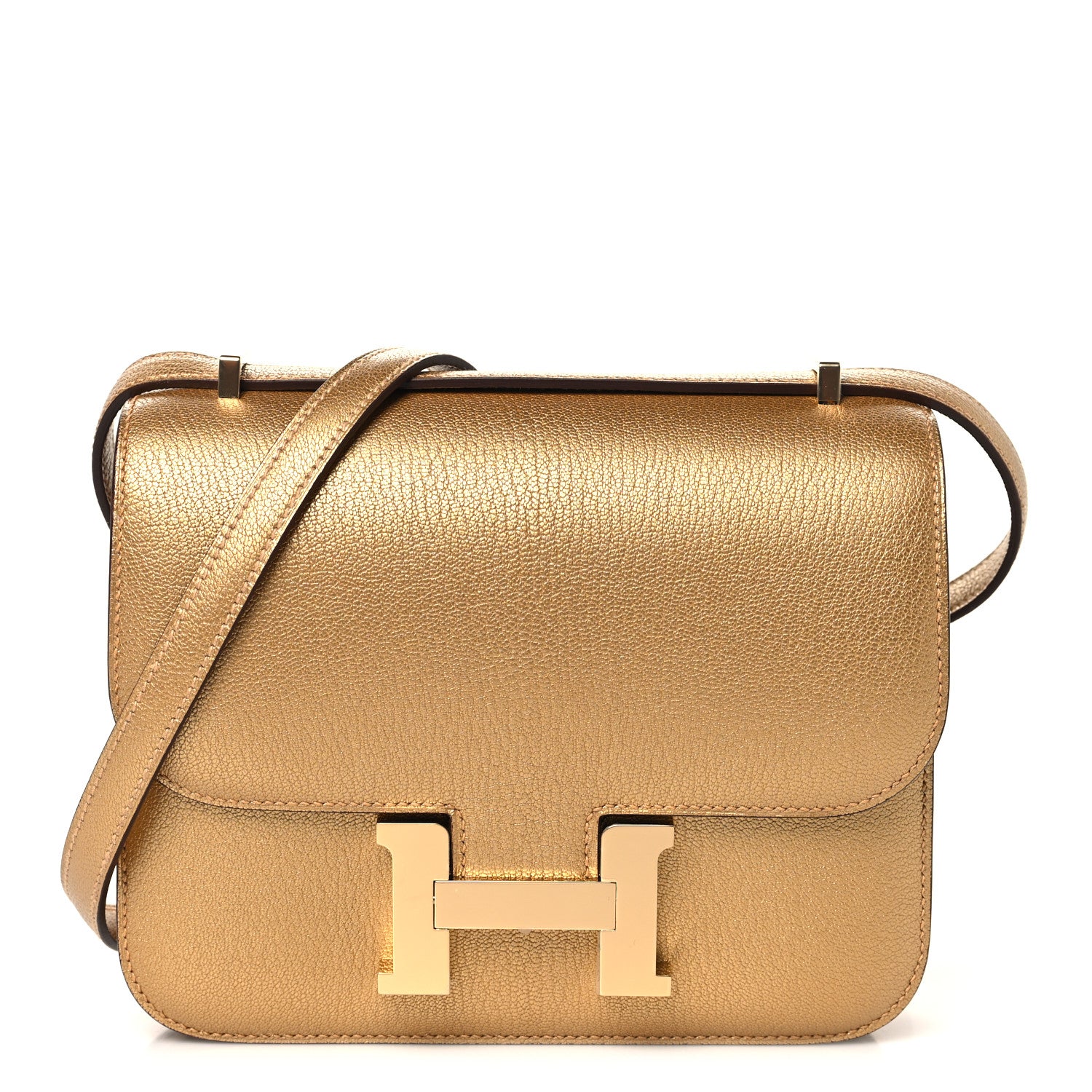 Hermes Metallic Chevre Chamkilight Constance 18 Doré 1 of 12