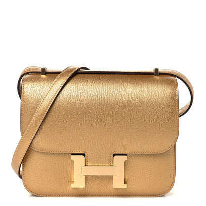 Hermes Metallic Chevre Chamkilight Constance 18 Doré 1 of 12