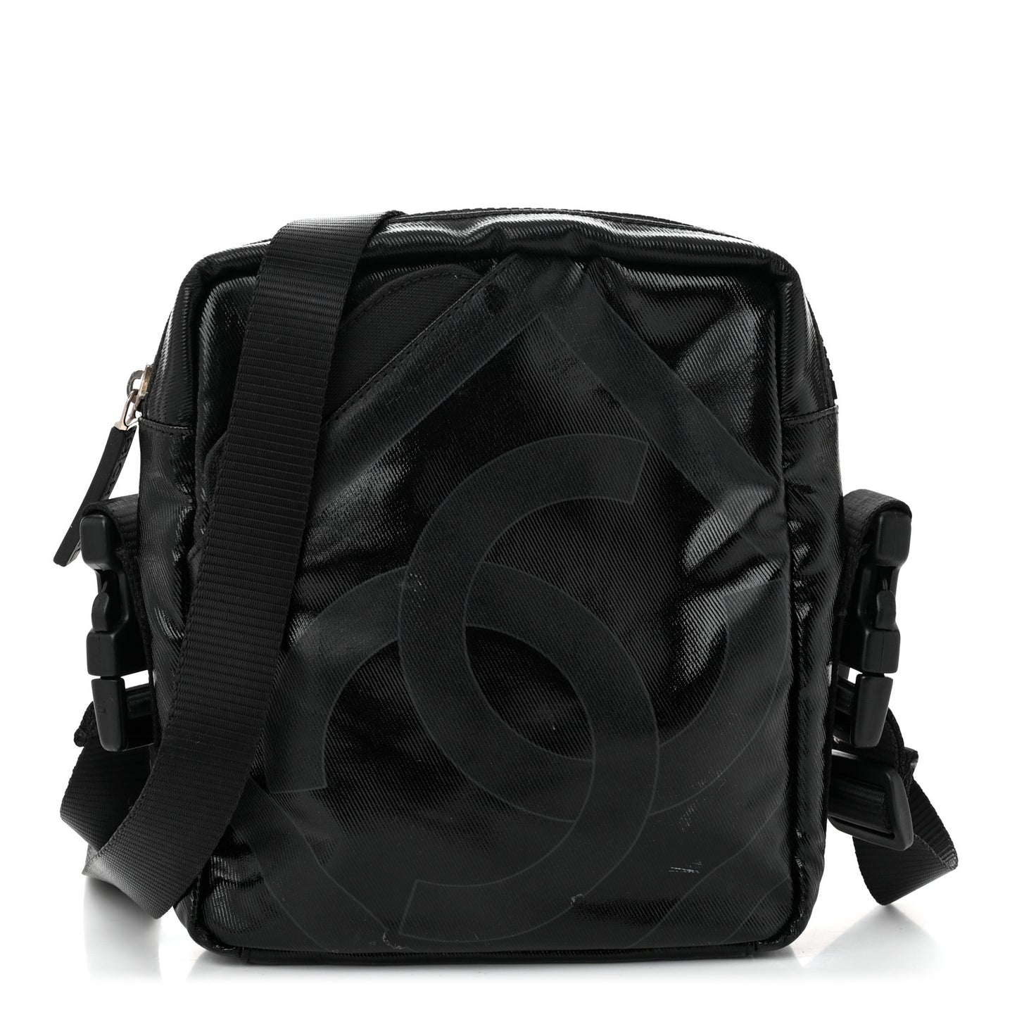 Coated Canvas Sport Crossbody Black