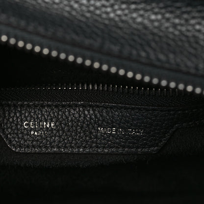 Celine Drummed Calfskin Micro Luggage Black 6 of 8