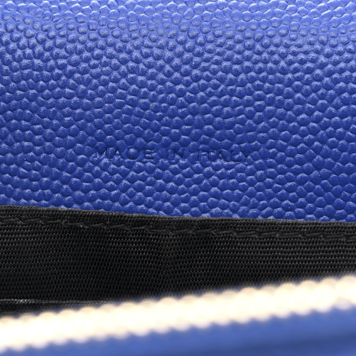 Saint Laurent Grain De Poudre Matelasse Chevron Monogram Envelope Chain Wallet Blue Majorelle 7 of 12