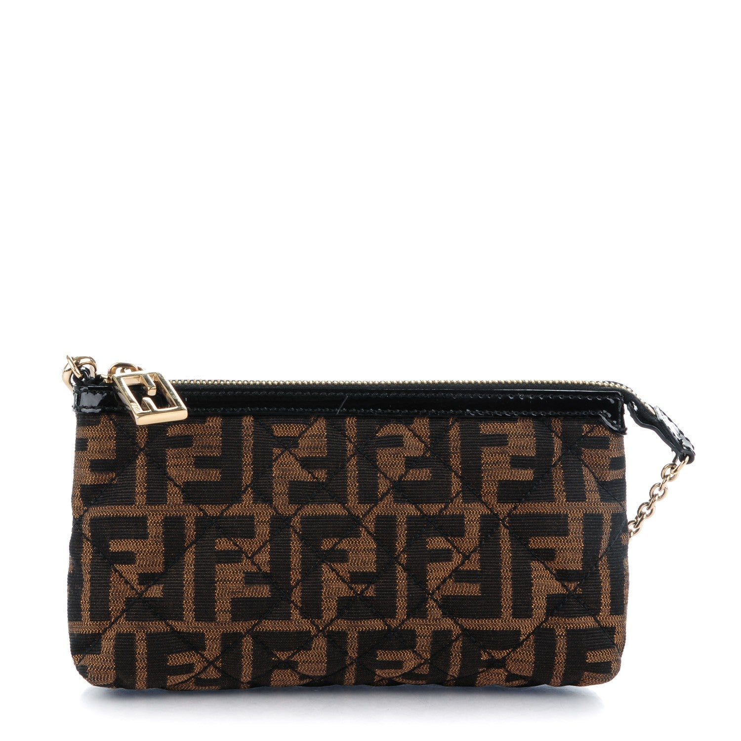 Fendi Zucca Quilted Pochette Tobacco 1 of 8
