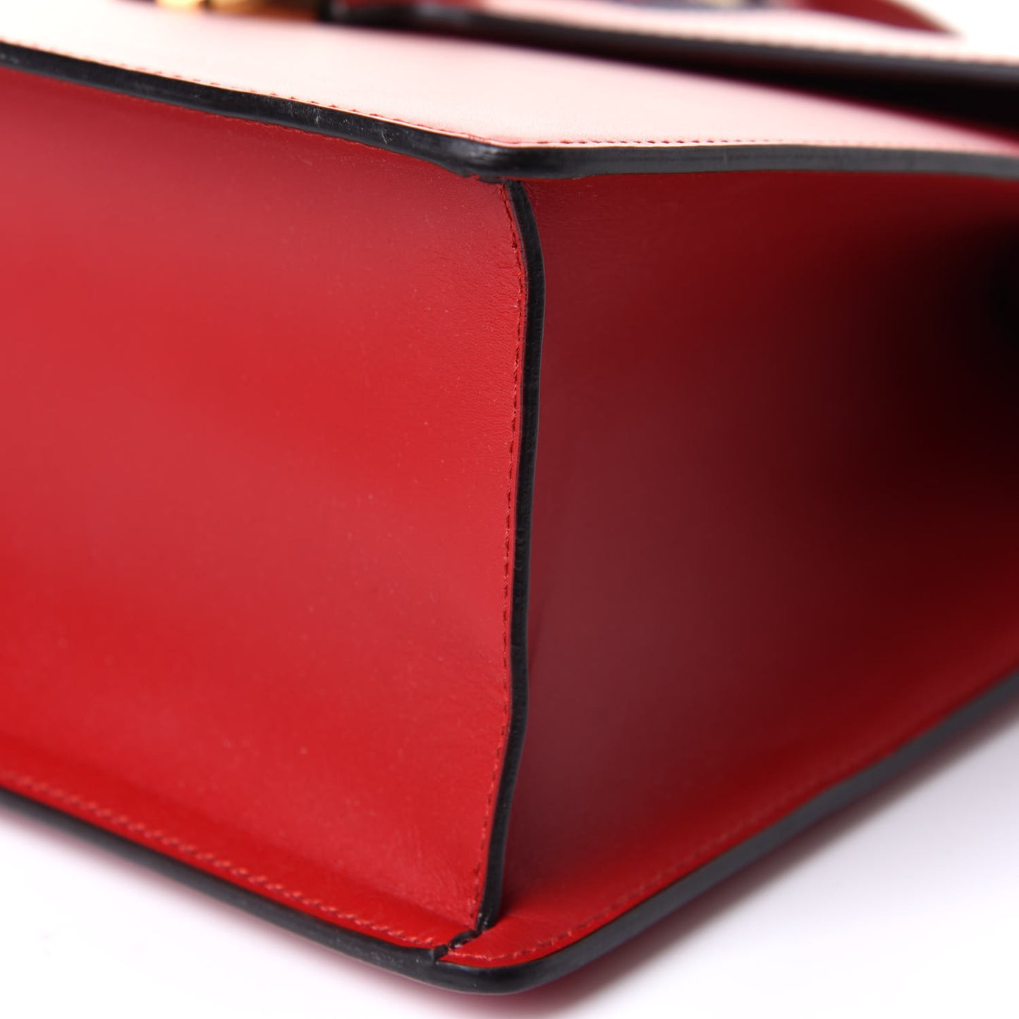Calfskin Medium Sylvie Top Handle Bag Hibiscus Red