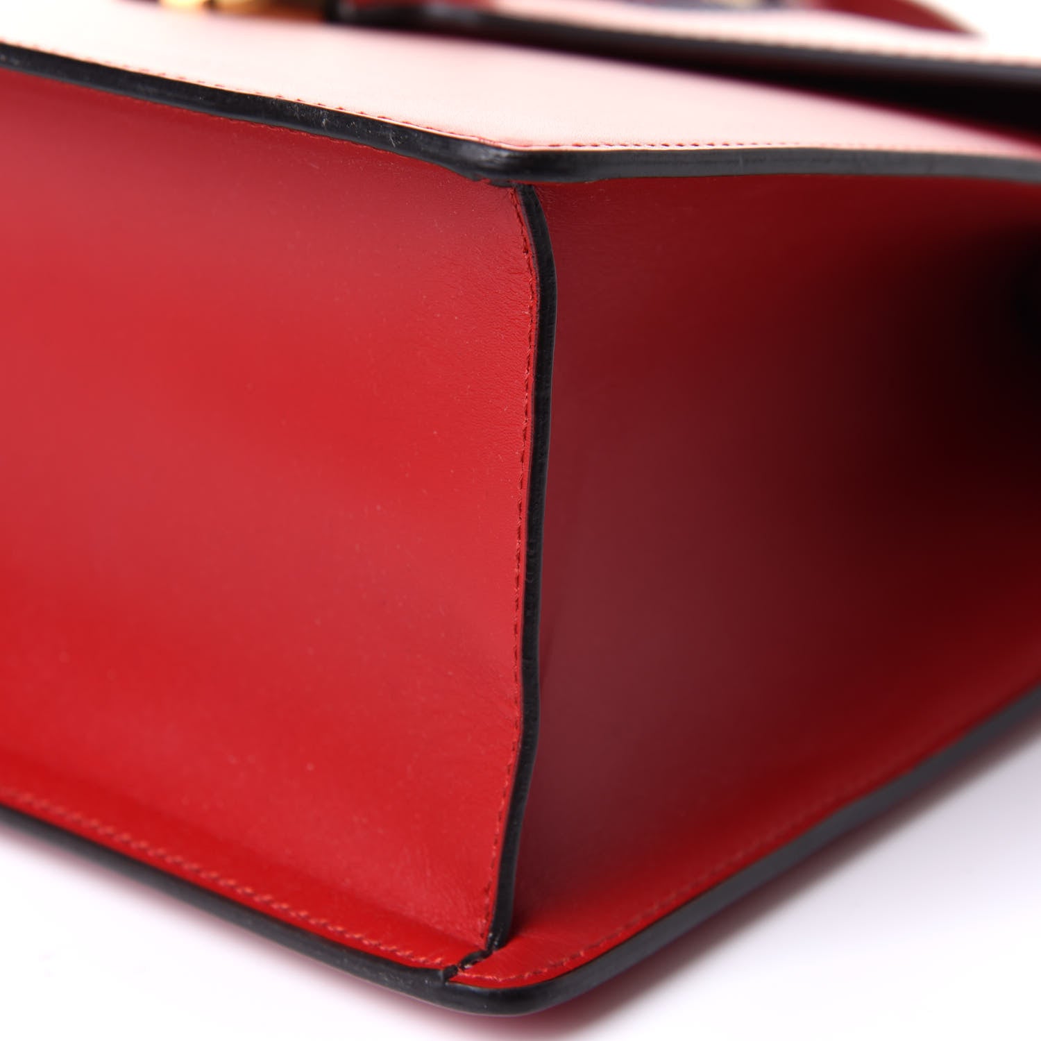 Gucci Calfskin Medium Sylvie Top Handle Bag Hibiscus Red 10 of 10