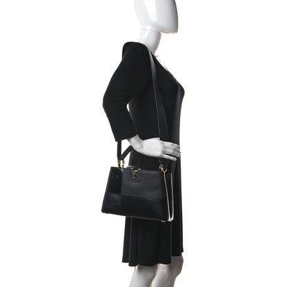 Louis Vuitton Taurillon Calfskin Karung Patchwork Capucines BB Black 2 of 9