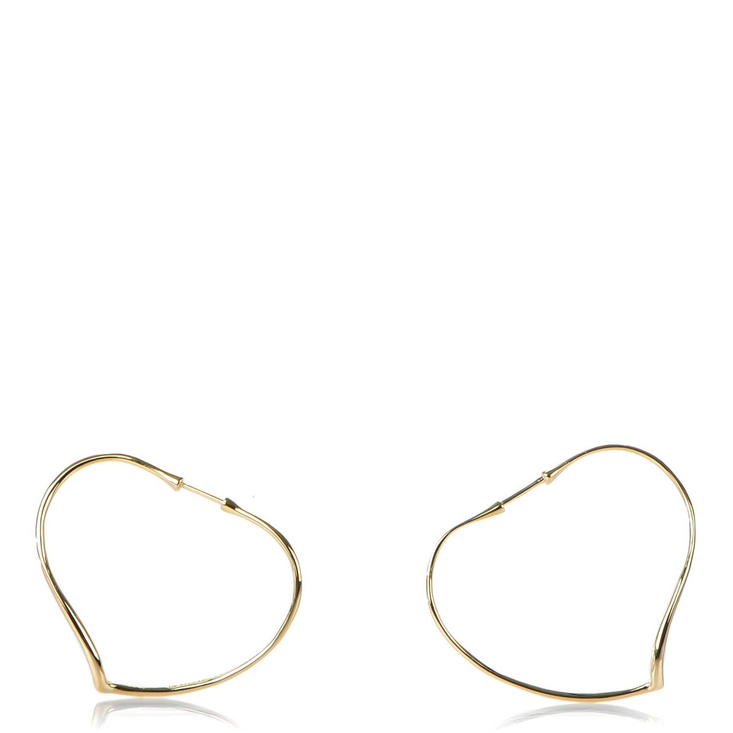 18K Yellow Gold Medium Elsa Peretti Open Heart Hoop Earrings
