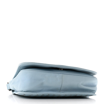 Bottega Veneta Nappa Intrecciato Flap Crossbody Light Blue 4 of 9