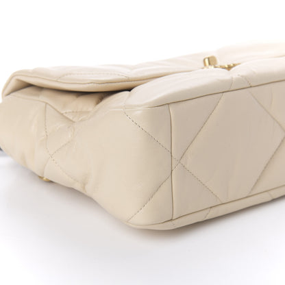 Chanel Goatskin Quilted Large 19 Flap Beige 6 of 11