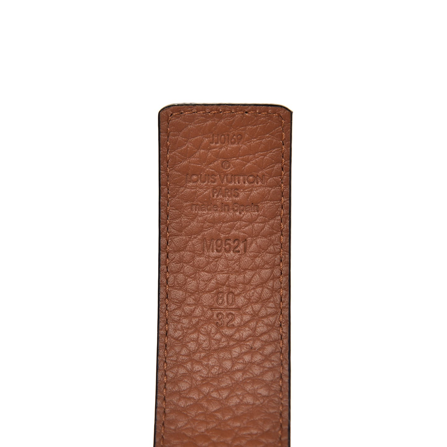 Taurillon Calfskin 30mm LV Initiales Reversible Belt 80 32 Black