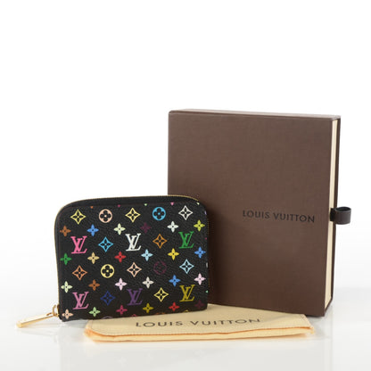 Louis Vuitton Monogram Multicolor Zippy Coin Purse Black Violet 5 of 8