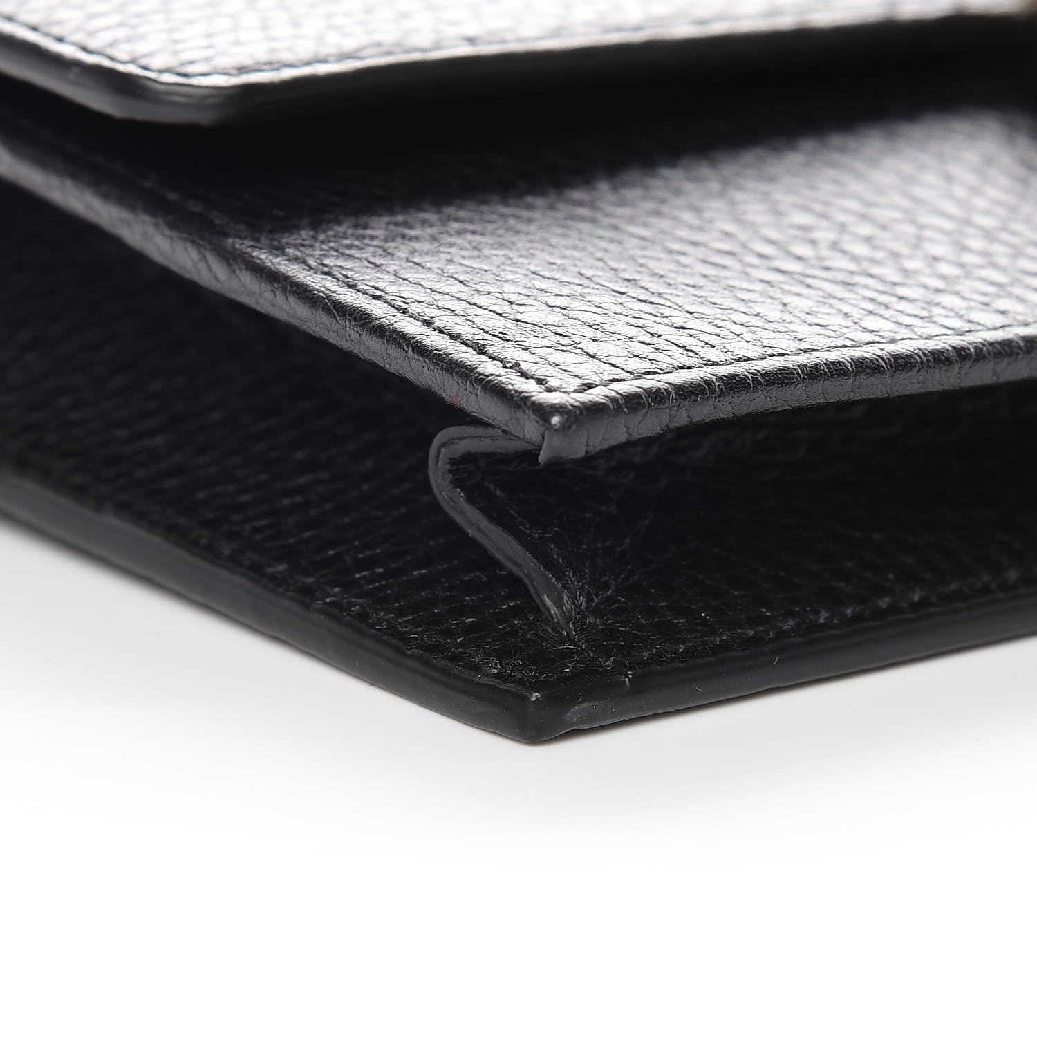 Gucci Dollar Calfskin Interlocking G Chain Wallet Black 8 of 10