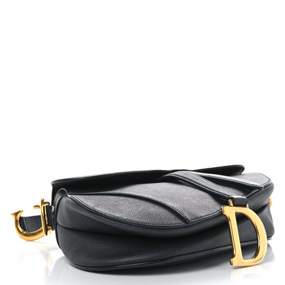 Christian Dior Grained Calfskin Saddle Bag Black 4 of 10