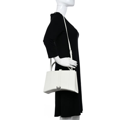 Balenciaga Grained Calfskin XS Hourglass East West Tote White 2 of 11