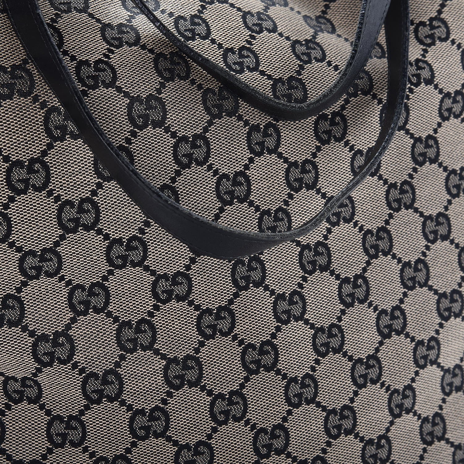 Gucci Monogram Canvas Medium Tote Black 8 of 10