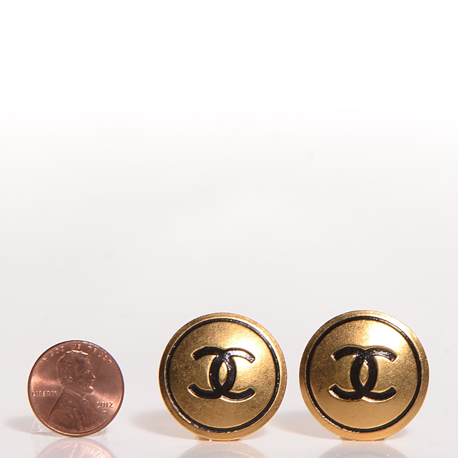 Chanel CC Clip On Earrings Gold 2 of 5