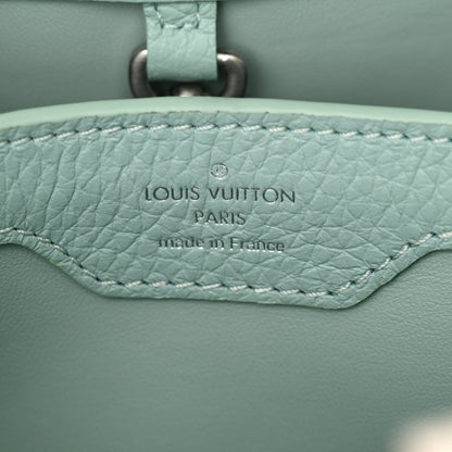 Louis Vuitton Taurillon Matte Brushed Metal Handle Capucines BB Light Blue 7 of 10