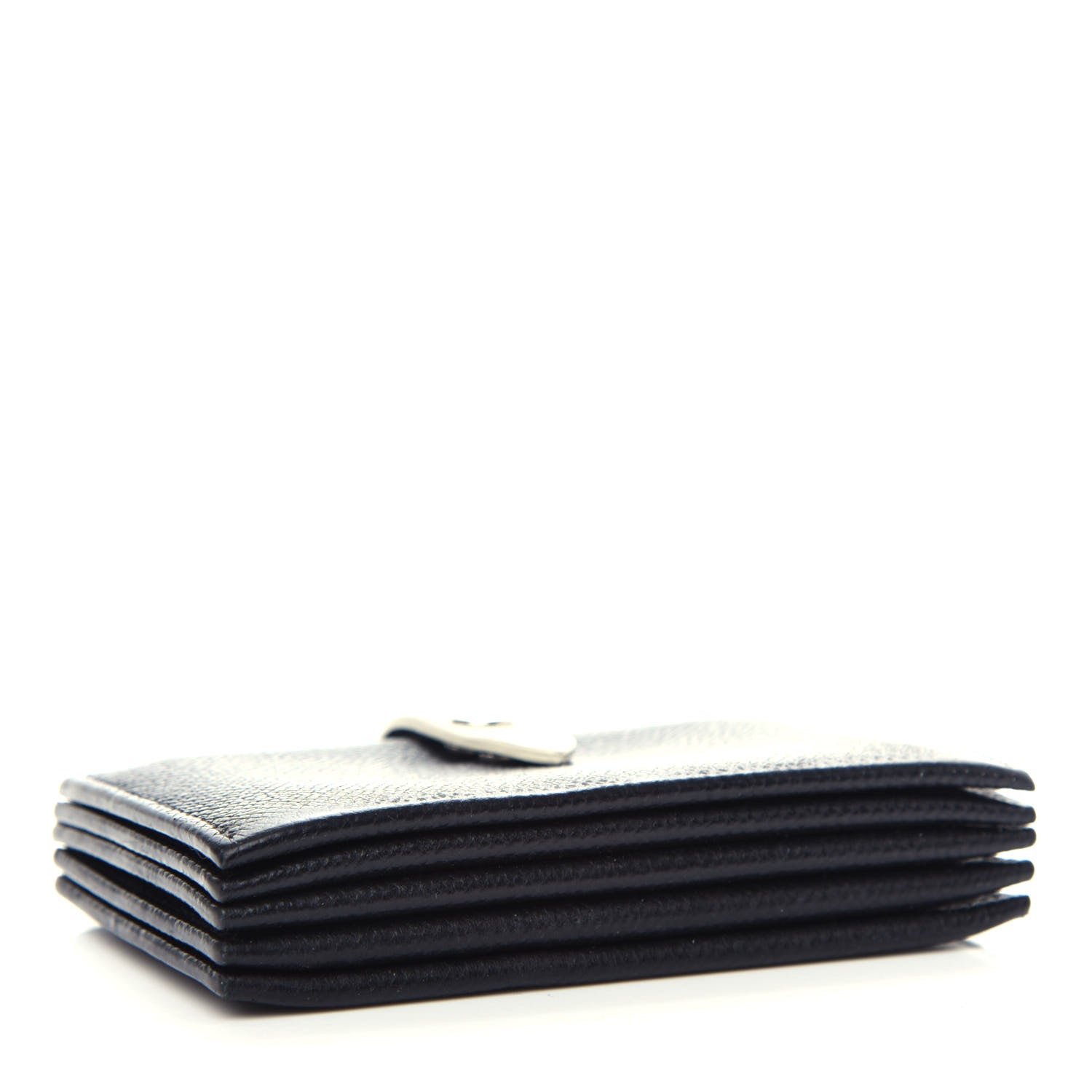 Celine Grained Shiny Calfskin Accordion Card Holder Black Chalk 4 of 6