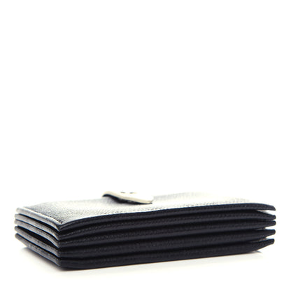 Celine Grained Shiny Calfskin Accordion Card Holder Black Chalk 4 of 6