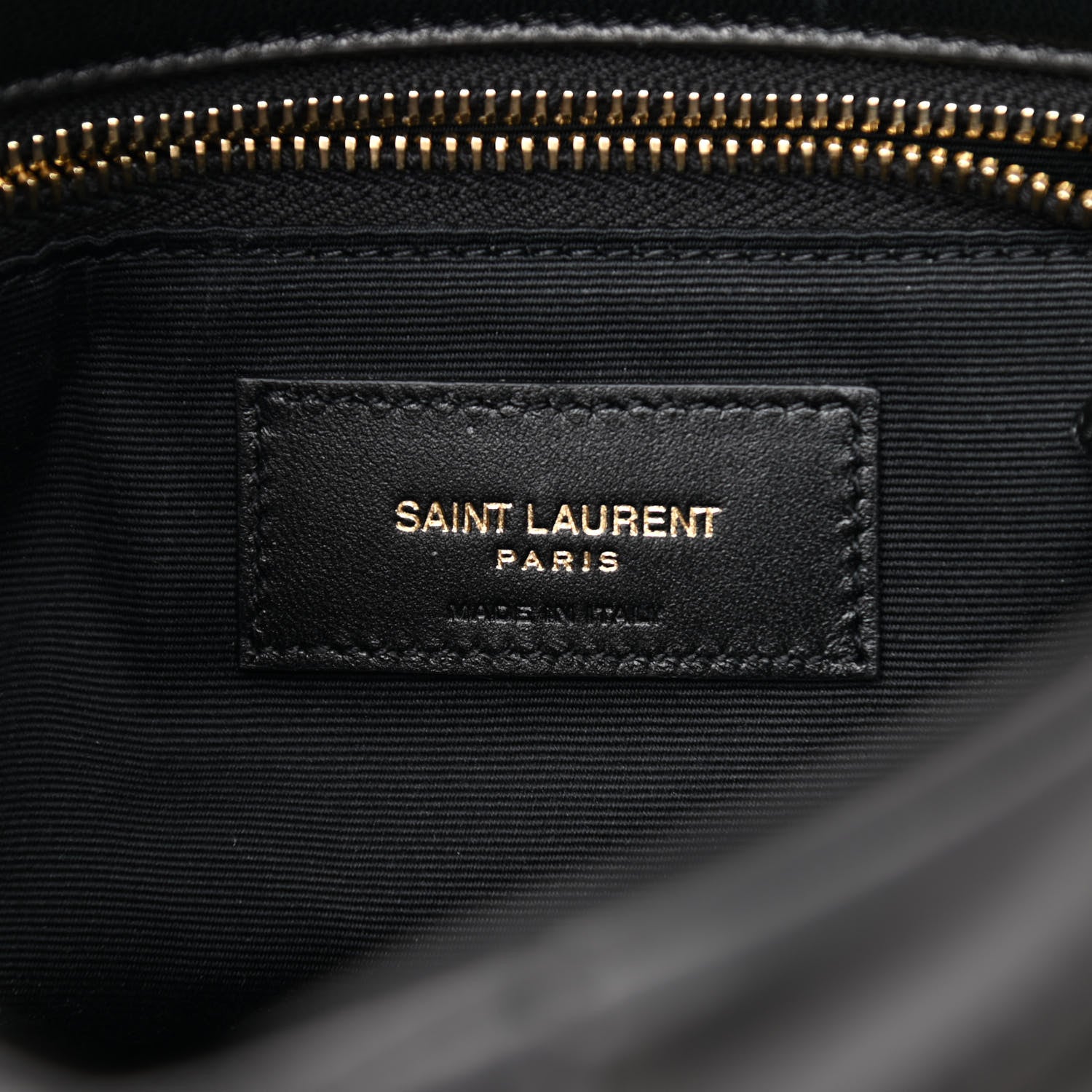 Saint Laurent Lambskin Quilted Toy Loulou Puffer Monogram Chain Satchel Black 6 of 9
