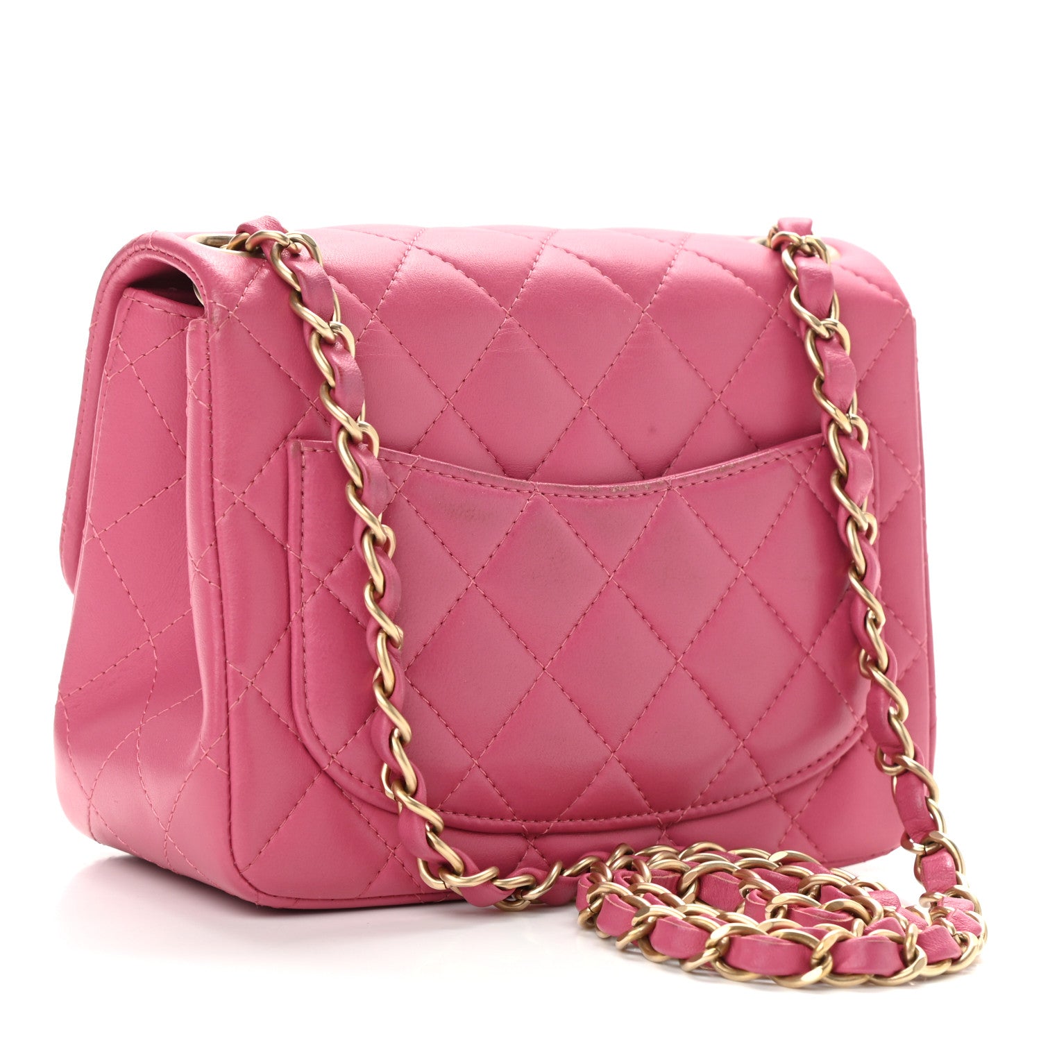 Chanel Lambskin Quilted Mini Square Flap Pink 3 of 12