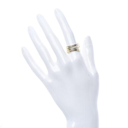 Tiffany 18K Yellow Gold Elsa Peretti 5 Row Wave Ring 53 6.5 2 of 4