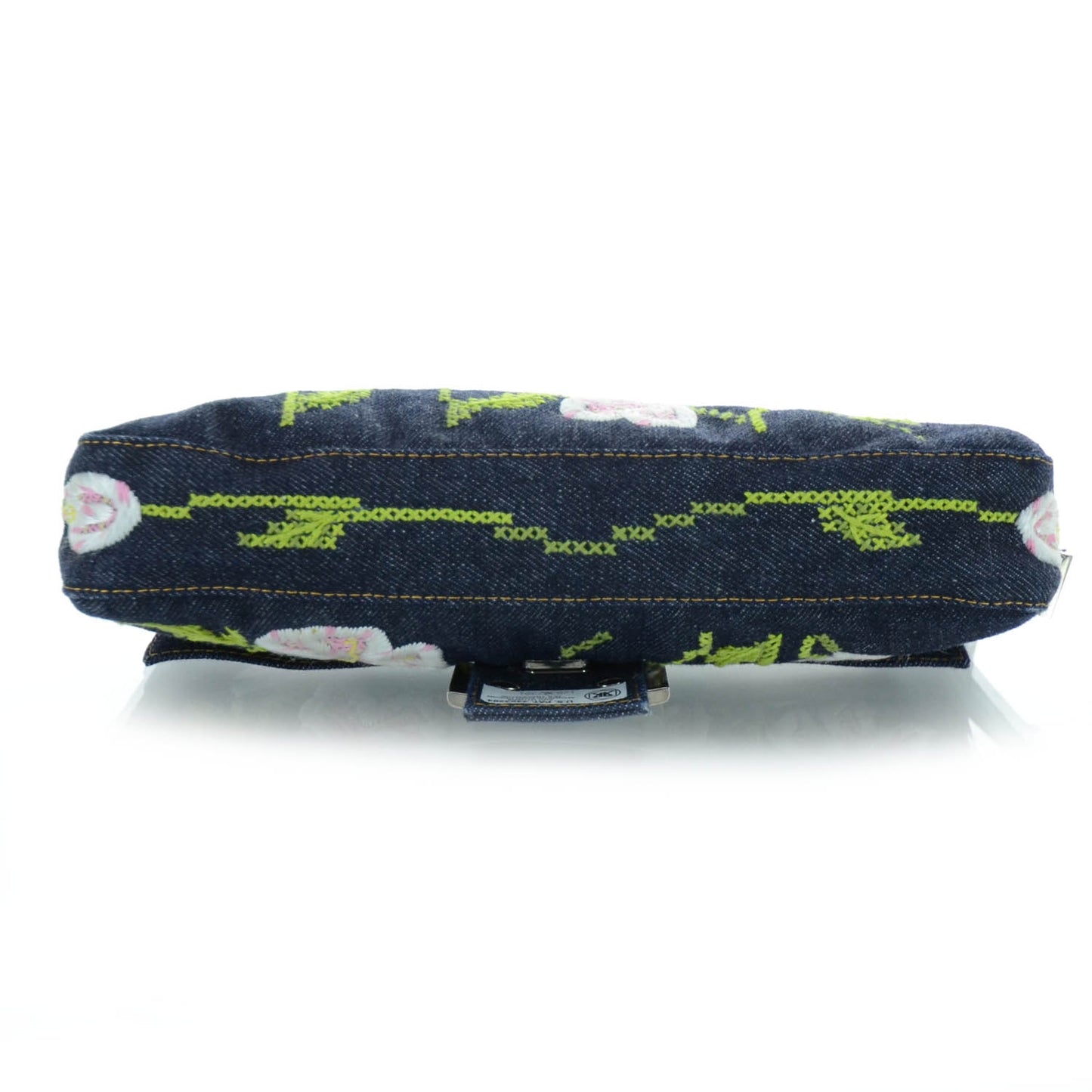 Denim Embroidered Baguette Multicolor