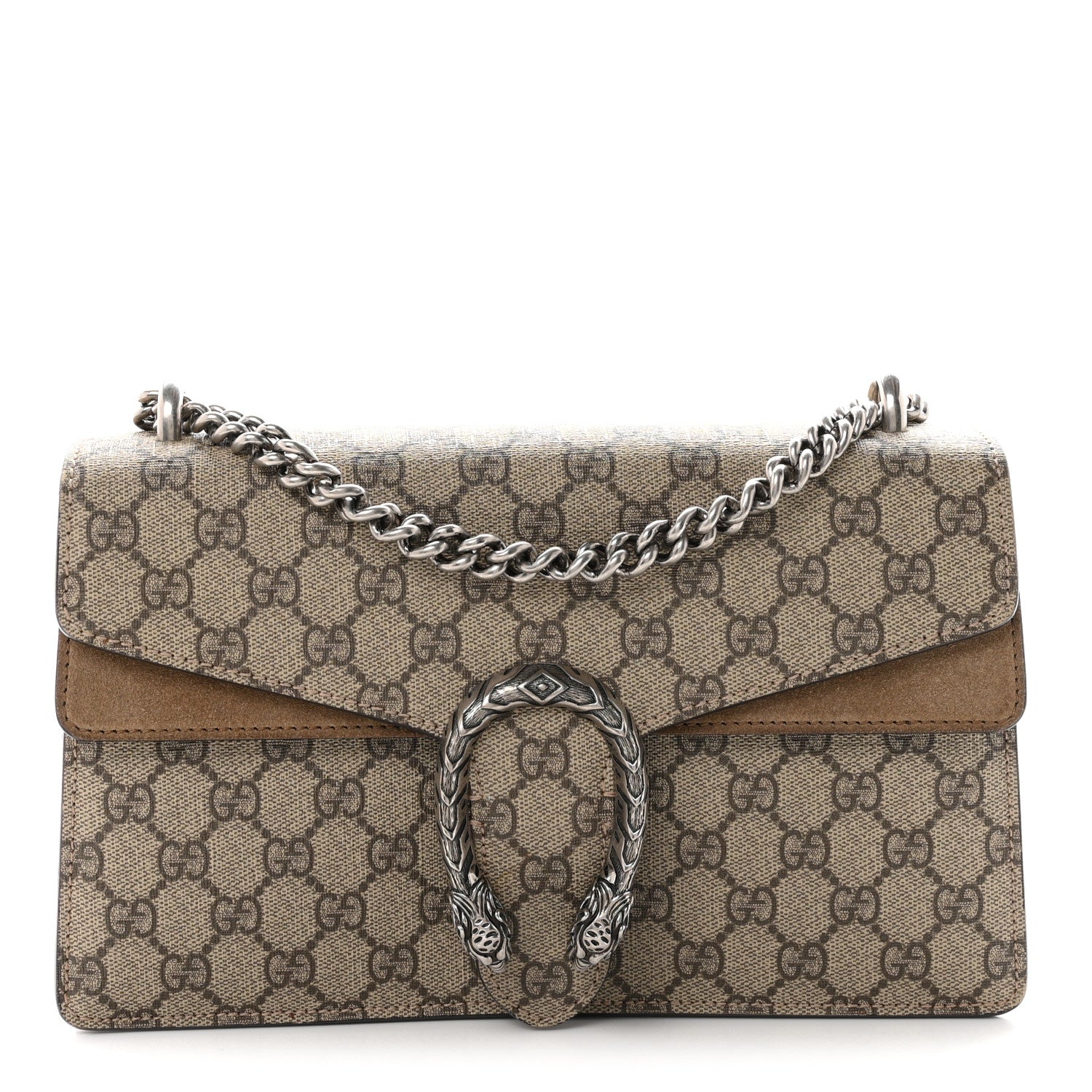 Gucci GG Supreme Monogram Small Dionysus Shoulder Bag Taupe 1 of 10