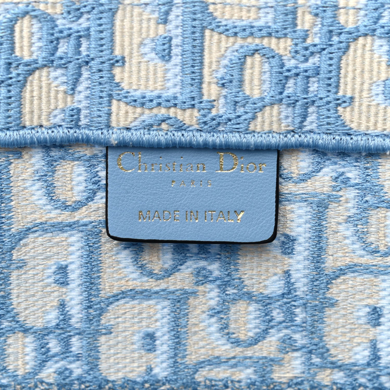 Christian Dior Oblique Medium Book Tote Light Blue 1149396