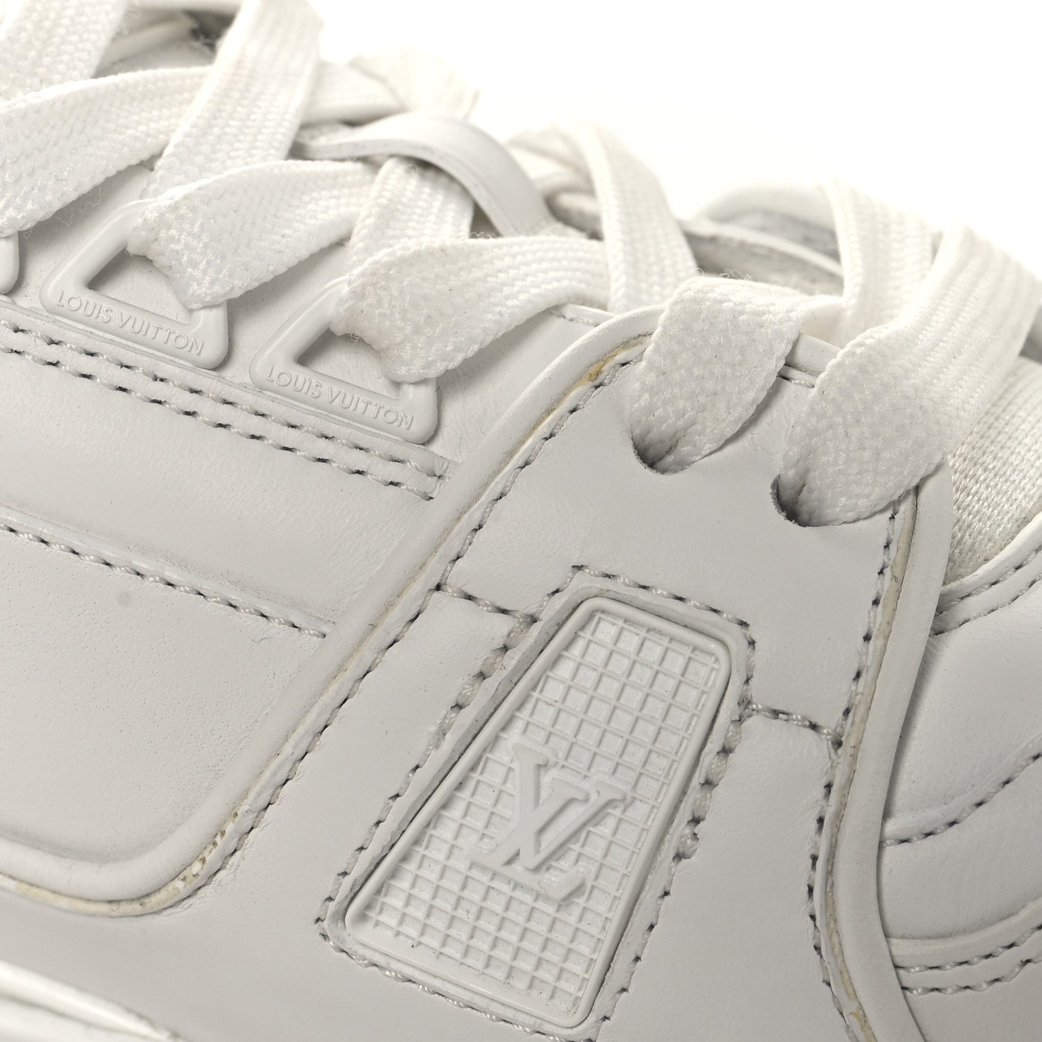 Louis Vuitton Calfskin Womens LV Trainer Sneakers 39.5 White 9 of 9