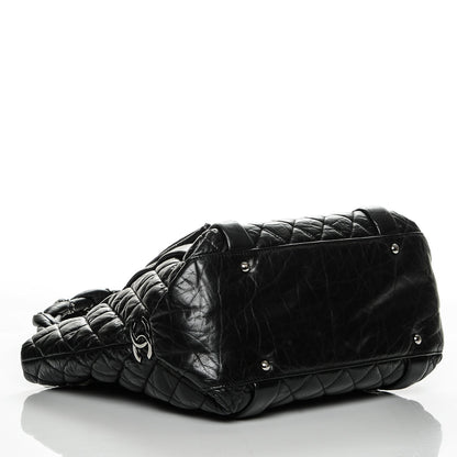 Chanel Distressed Lambskin Vintage Ligne Lady Braid Tote Black 4 of 7