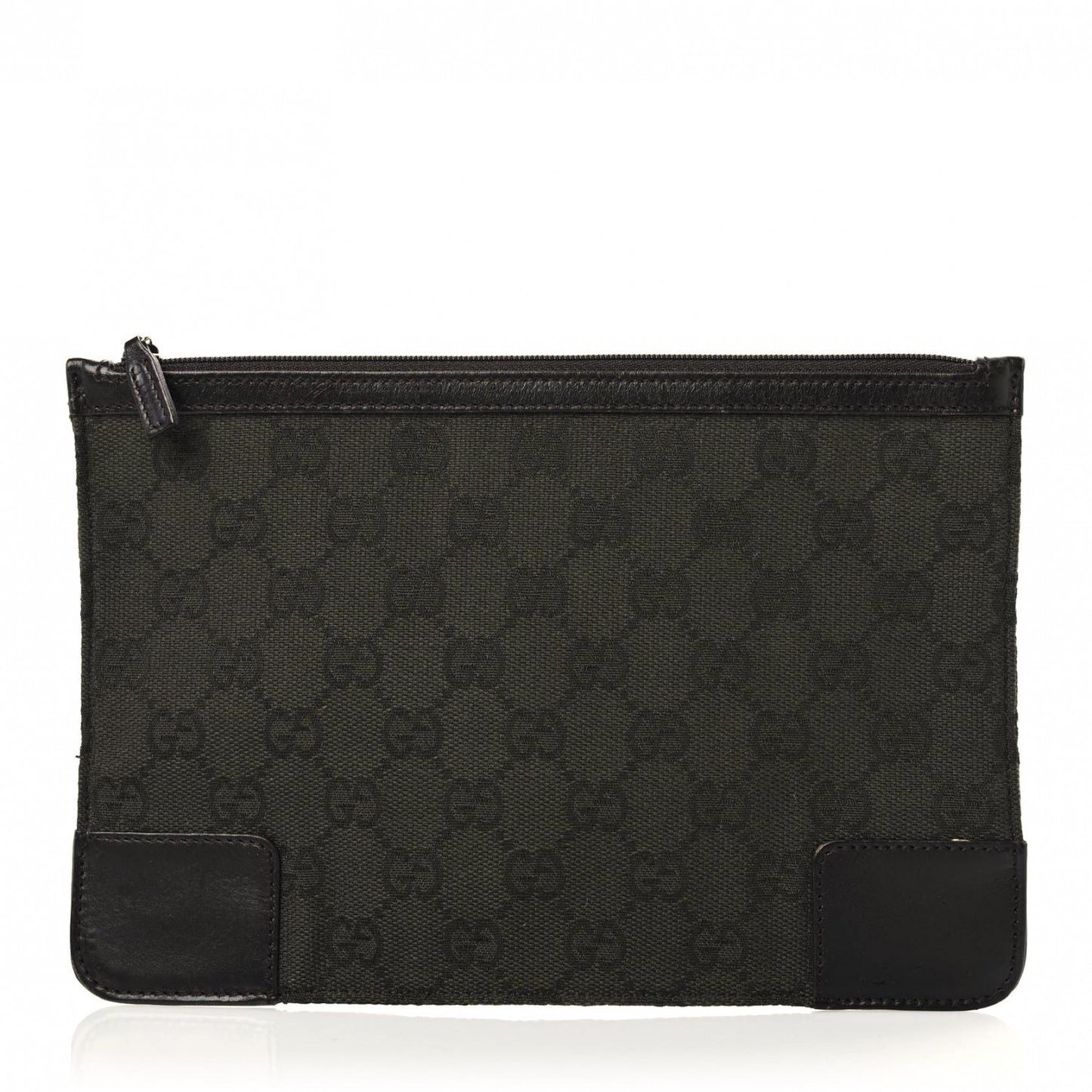 Monogram Zip Pouch Green