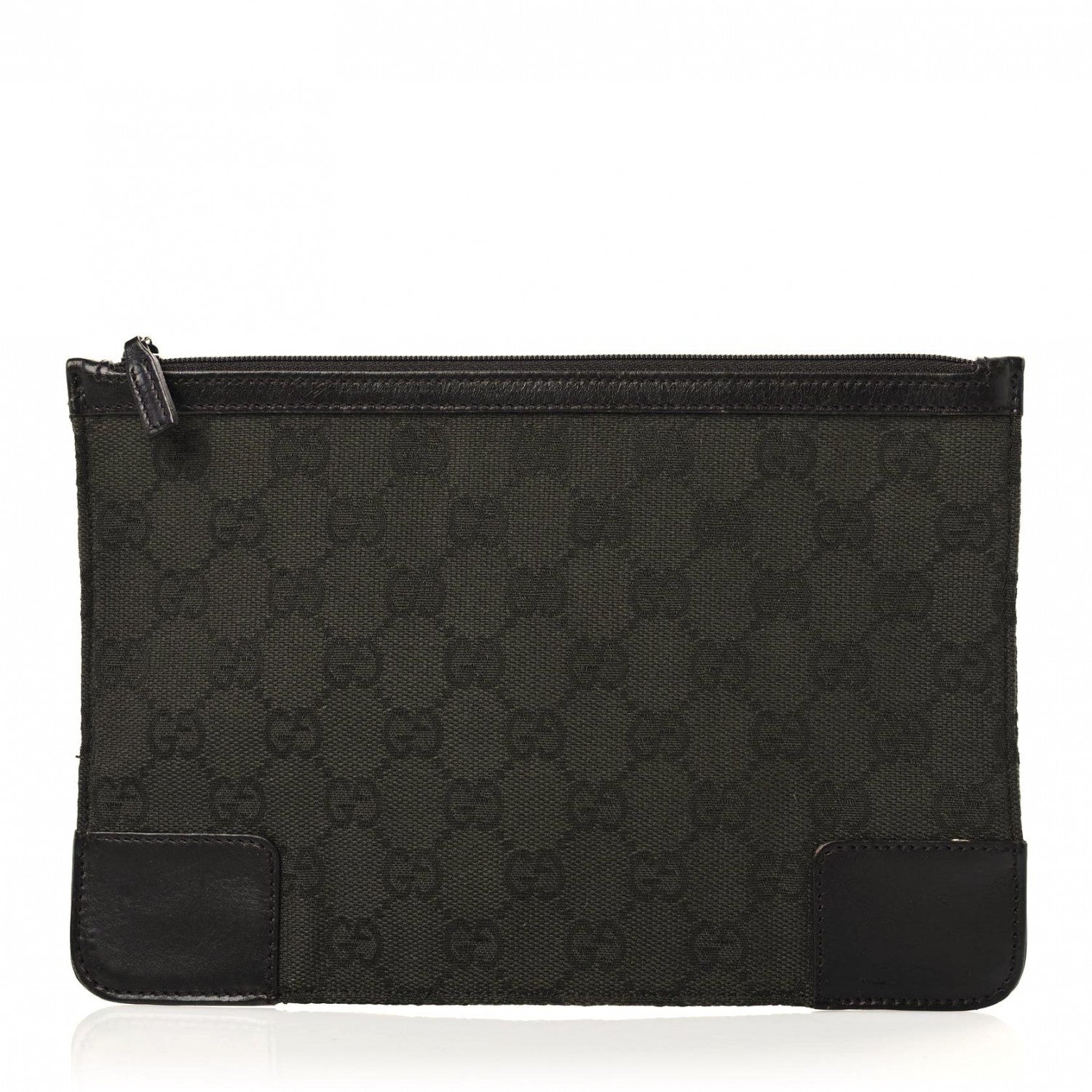 Gucci Monogram Zip Pouch Green 1 of 16
