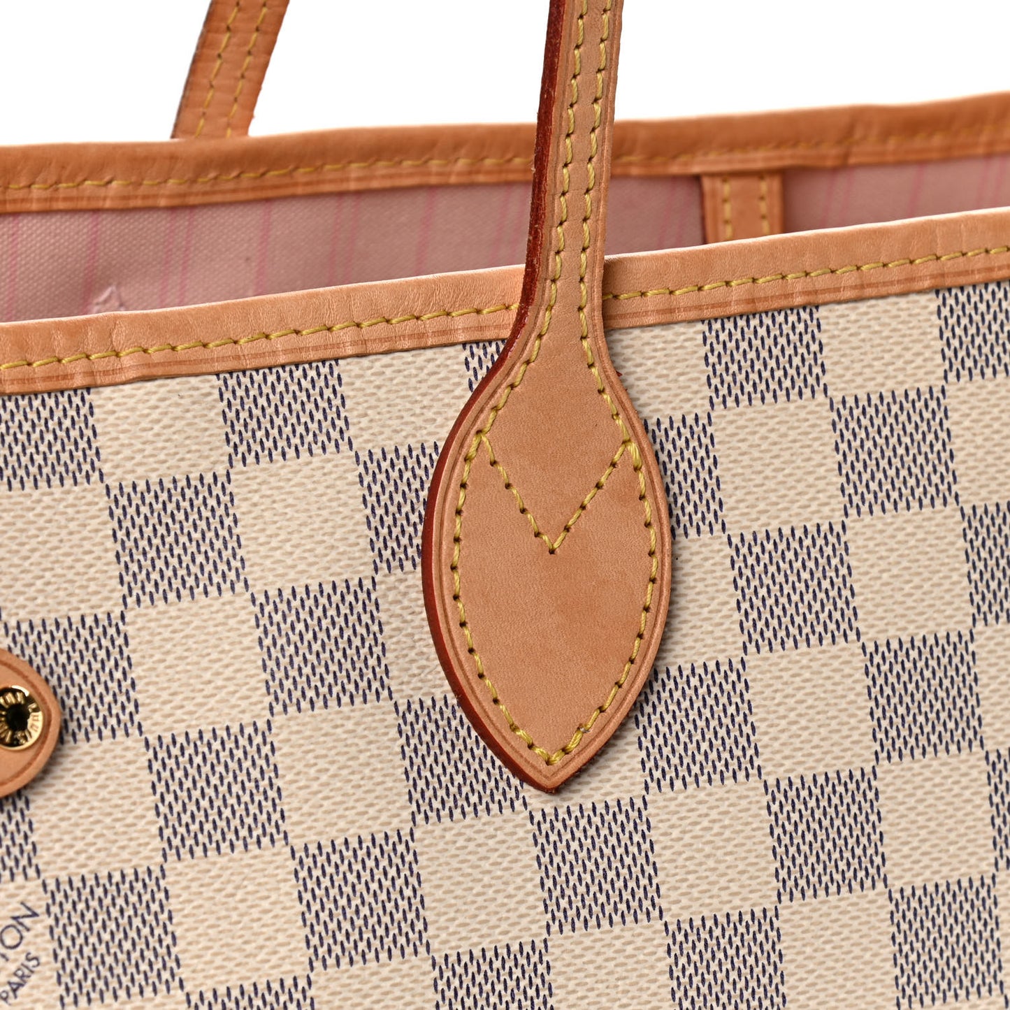Damier Azur Neo Neverfull MM Rose Ballerine