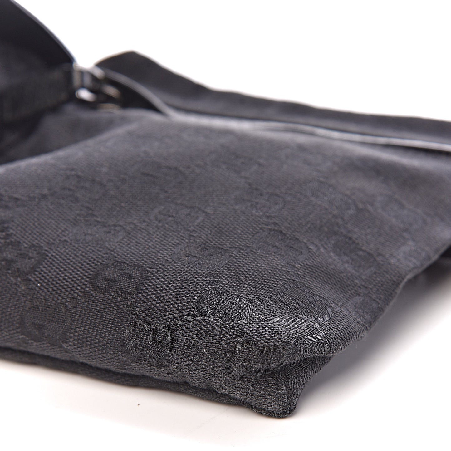 GG Monogram Double Pocket Belt Bag Black