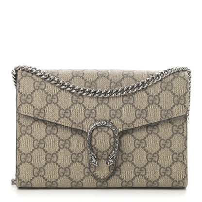 Gucci GG Supreme Monogram Mini Dionysus Chain Wallet Beige Black 1 of 6