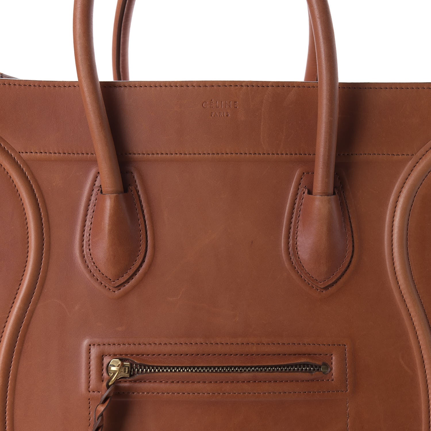Celine Natural Calfskin Medium Phantom Luggage Tan 9 of 9