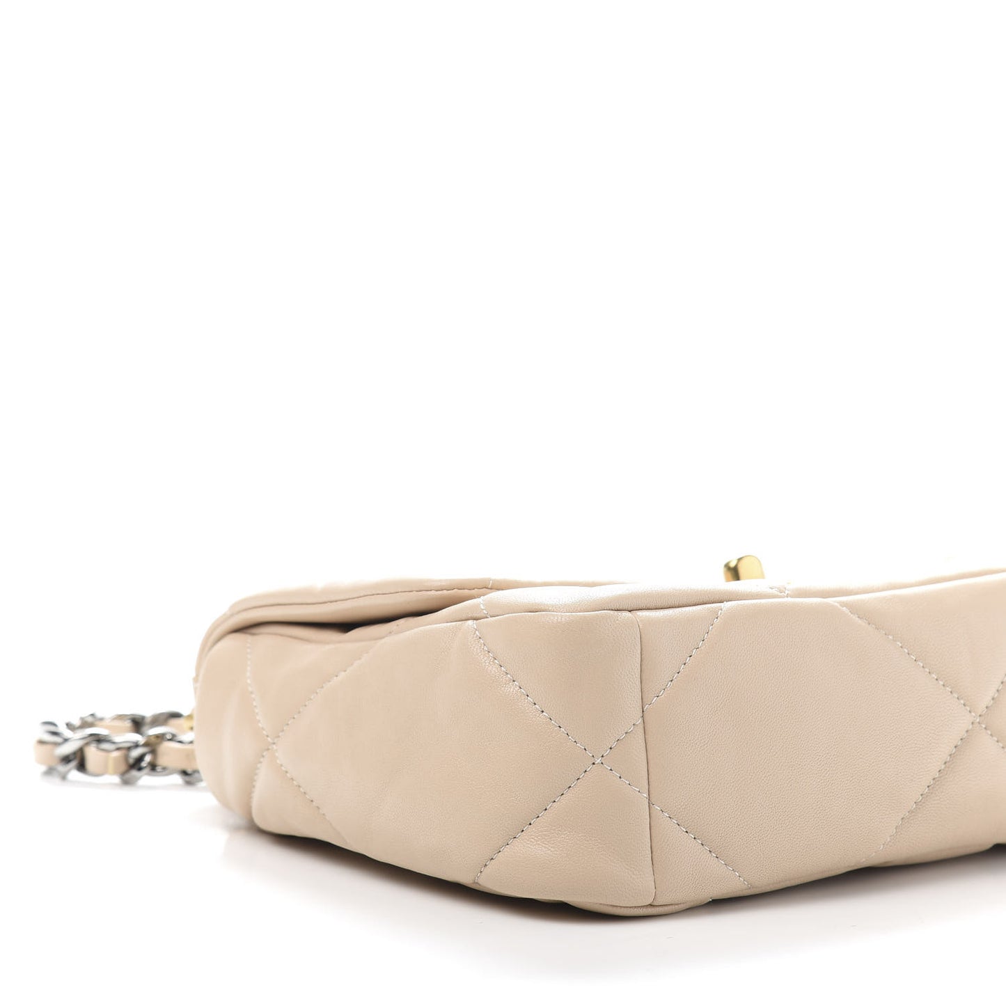 Lambskin Quilted Medium 19 Flap Light Beige