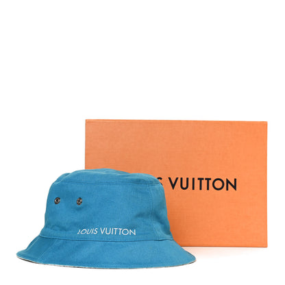 Louis Vuitton Monogram Denim Transformable Bob Bucket Hat 60 White Blue 14 of 14