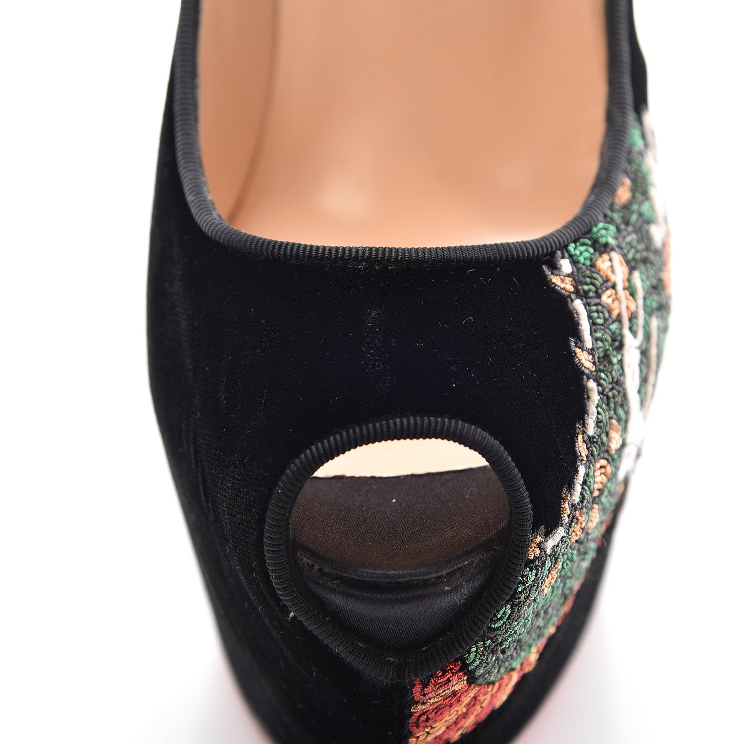 Christian Louboutin Velvet Dragon Tattoo Highness 160 Pumps 39 Black 10 of 21