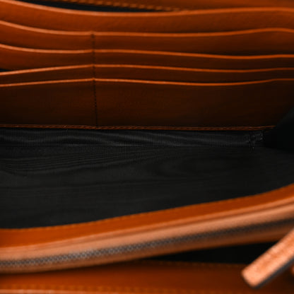 Gucci Vintage Effect Calfskin Matelasse Diagonal Torchon GG Marmont Chain Wallet Cognac 5 of 10