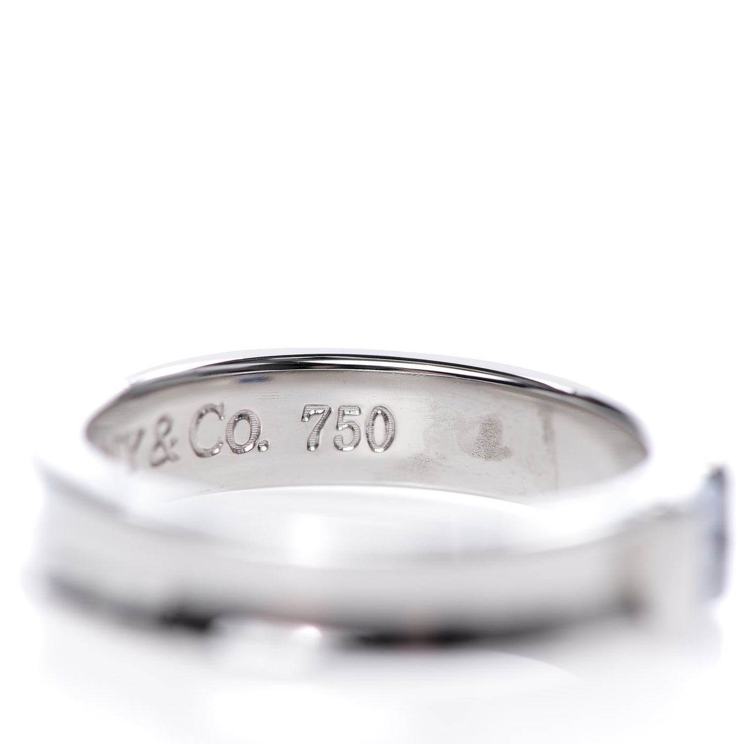 18K White Gold Blue Sapphire Stacking Ring 53 6.5