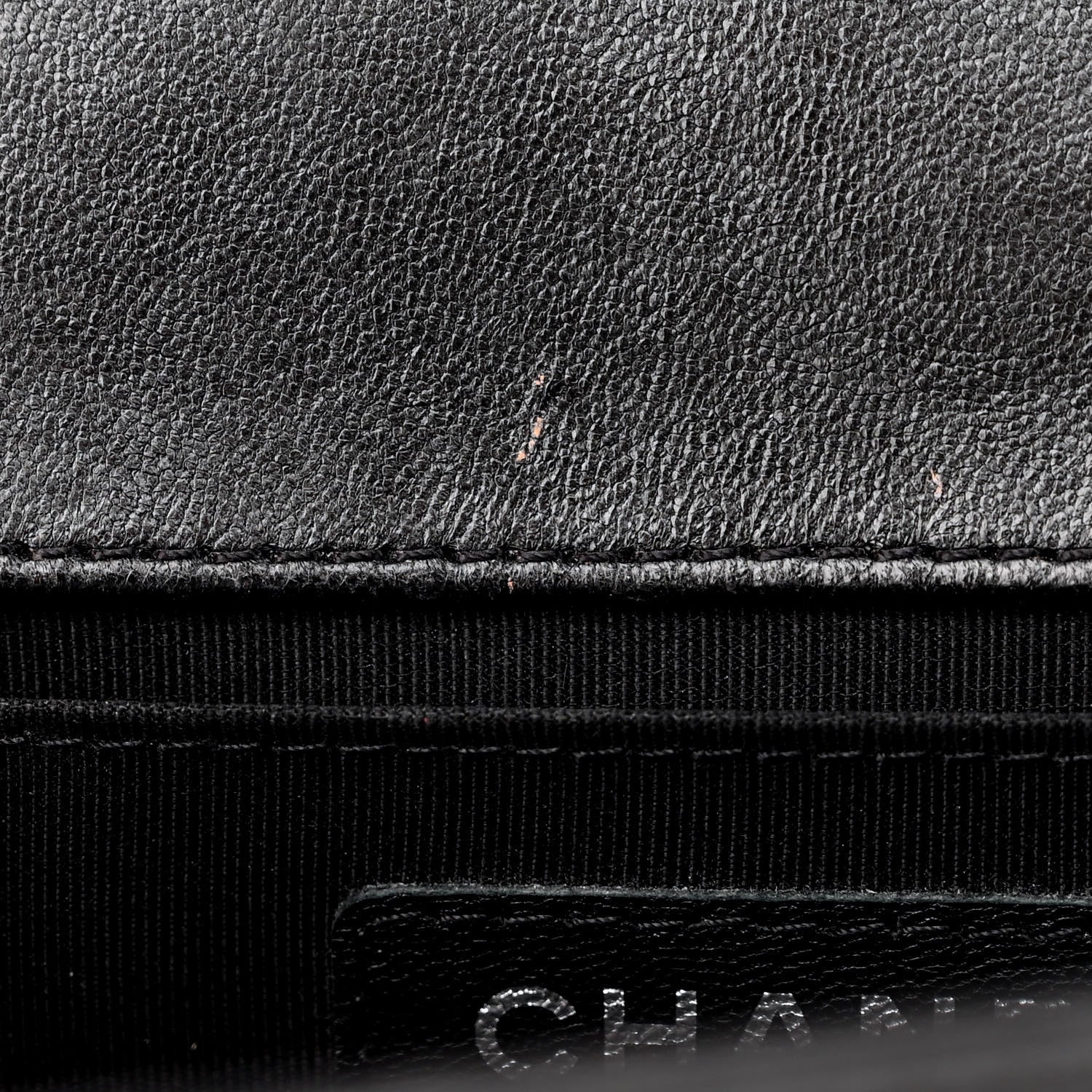 Chanel Lambskin Chevron Quilted Medium Boy Flap Black 12 of 14
