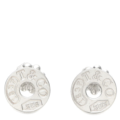 Tiffany Sterling Silver 1837 Circle Earrings 1 of 4
