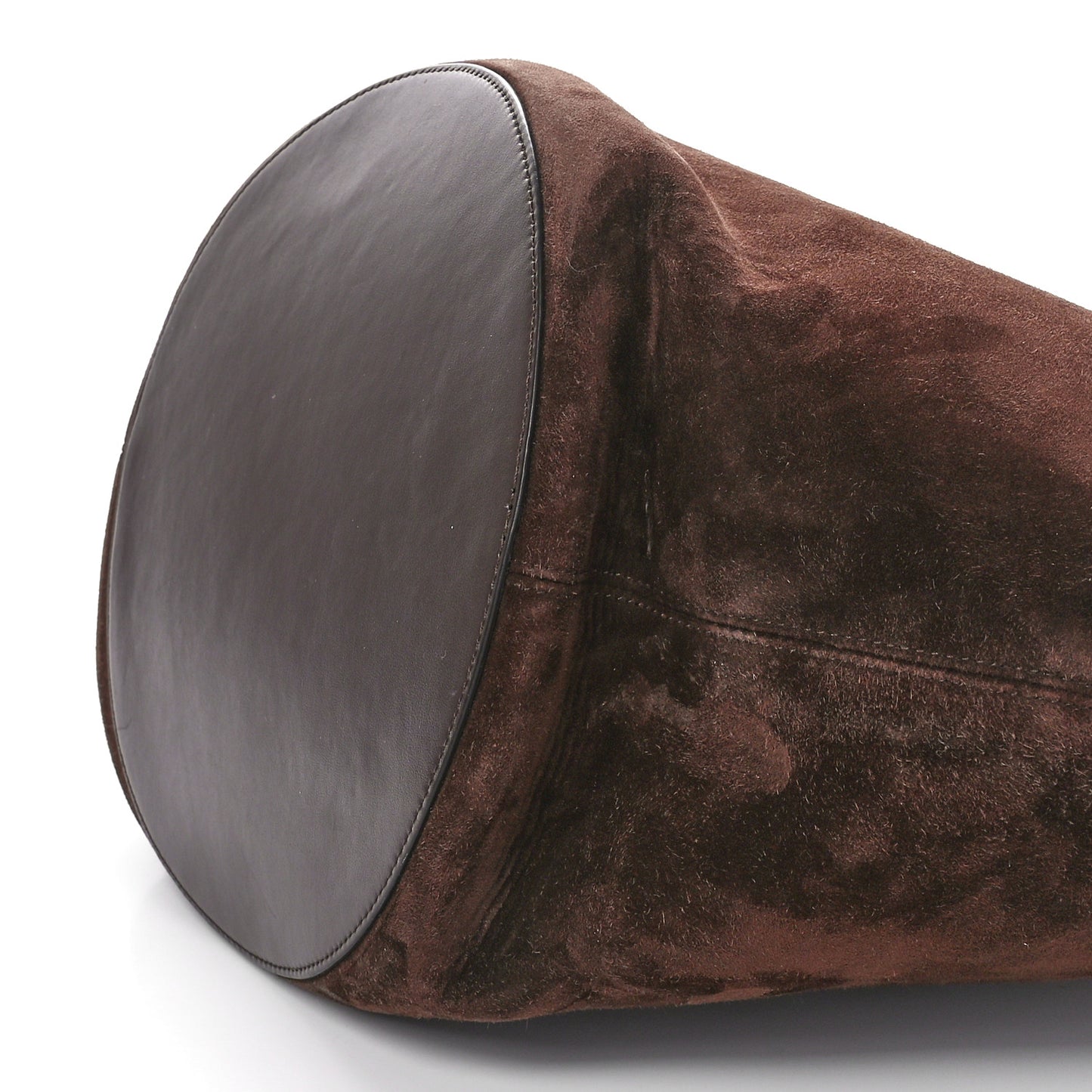 Suede Calfskin Medium Lotus Tote Toffee