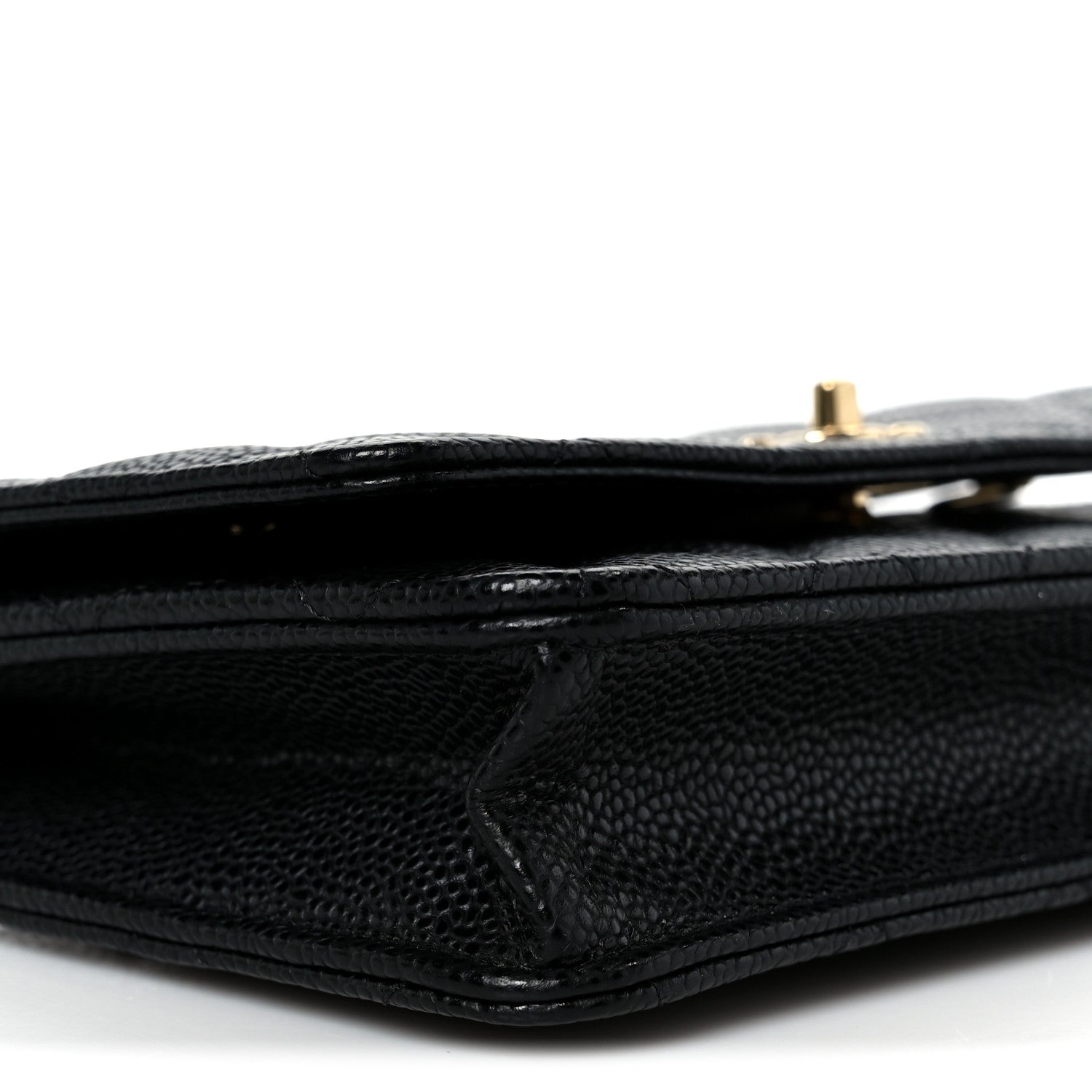 Chanel Caviar Quilted CC Turnlock Wallet On Chain WOC Black 10 of 12